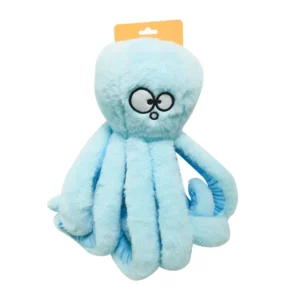 Mordedor Pelúcia Frizzy Octupus Azul Claro Grande